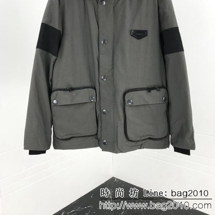 GVC紀梵希 18SS秋冬新款 背後品牌字母刺繡 男款羽絨服 ydi1519